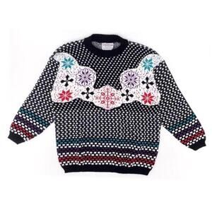 90s snowflake sweater 1990s vintage